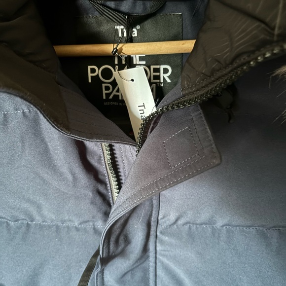 NWT ARITZIA Tna The Powder Parka long waterproof down parka jacket Coat navy S - Picture 5 of 10